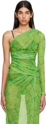Atlein Green Printed T-Shirt