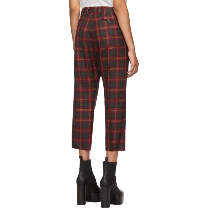 R13 Red Tailored Drop Trousers R13