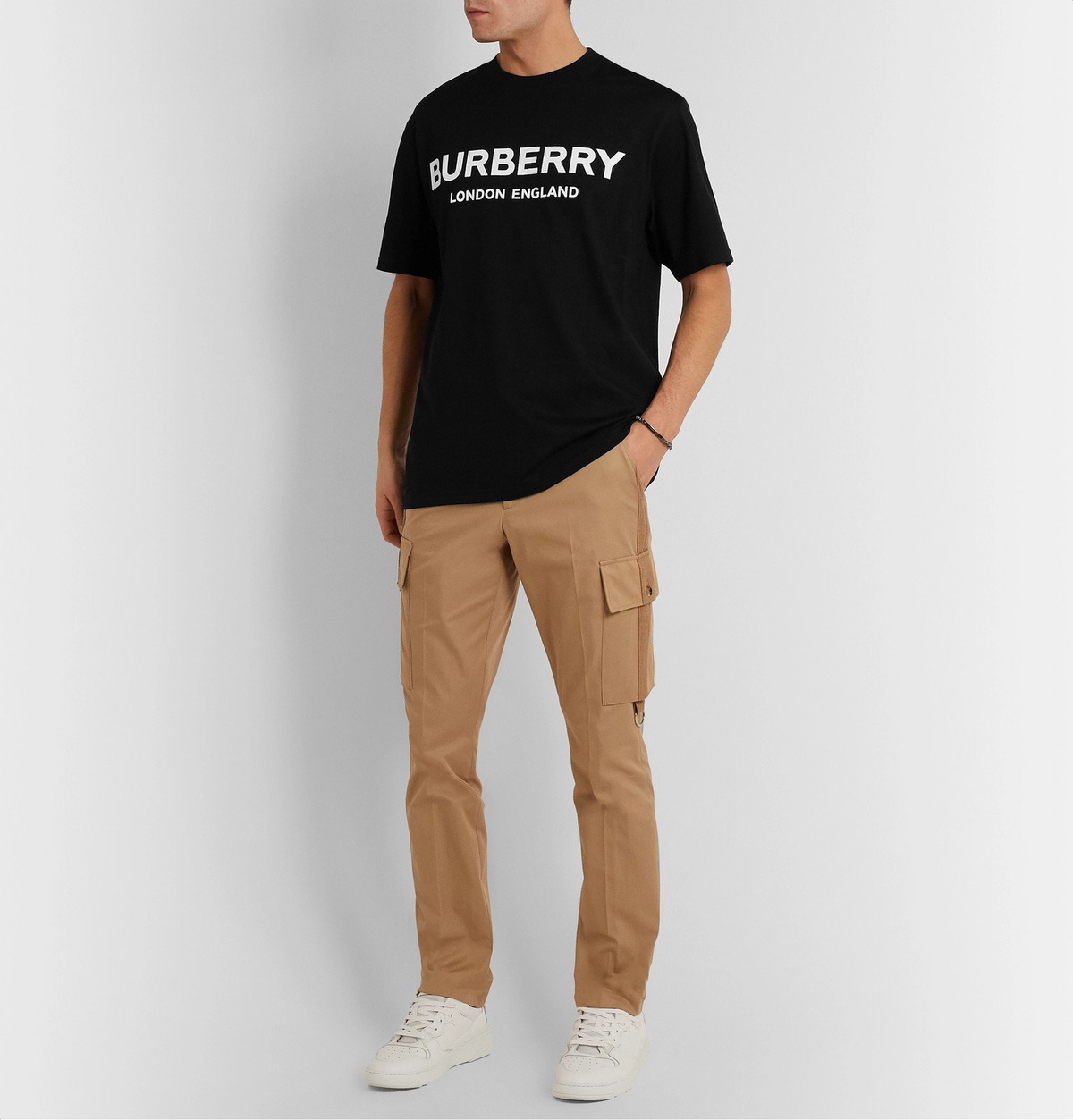 Burberry - Logo-Print Cotton-Jersey T-Shirt - Black