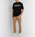 Burberry - Logo-Print Cotton-Jersey T-Shirt - Black