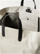 MISMO - Haven Leather-Trimmed Cotton-Canvas Tote Bag