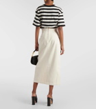 Patou High-rise denim maxi skirt