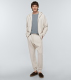 Tom Ford - Leather-trimmed cashmere hoodie