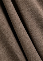 Officine Générale Merino Wool Polo Jumper Light Brown