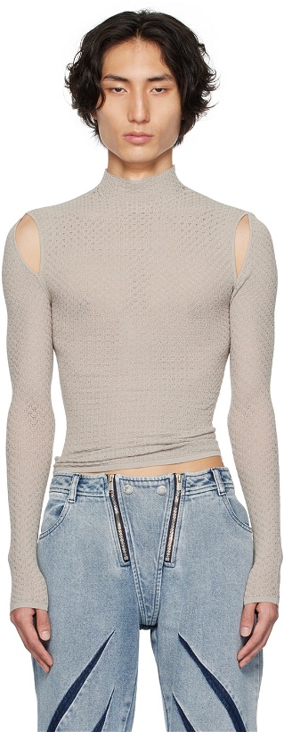 Photo: Dion Lee Taupe Serpent Turtleneck