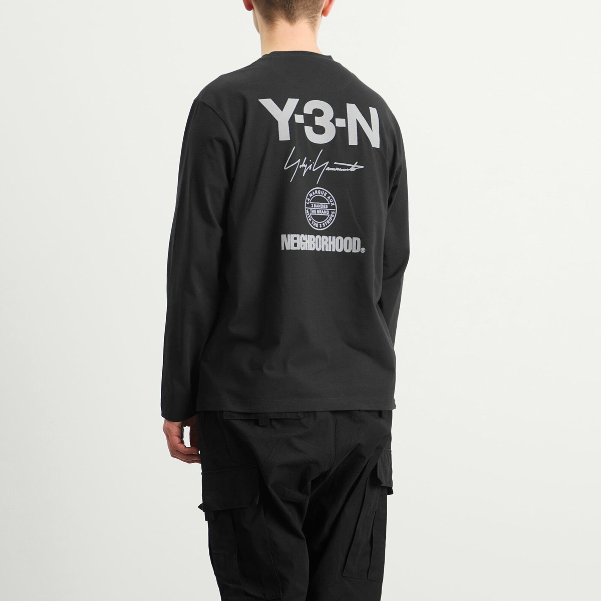Y-3 Men's x NBHD Logo Long Sleeve T-Shirt in Black Y-3