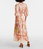 Adriana Degreas Seashell silk maxi dress