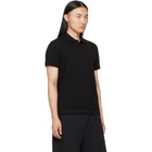 Moncler Black Logo Cotton Piquet Polo