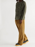 Loewe - Cable-Knit Wool Sweater - Green