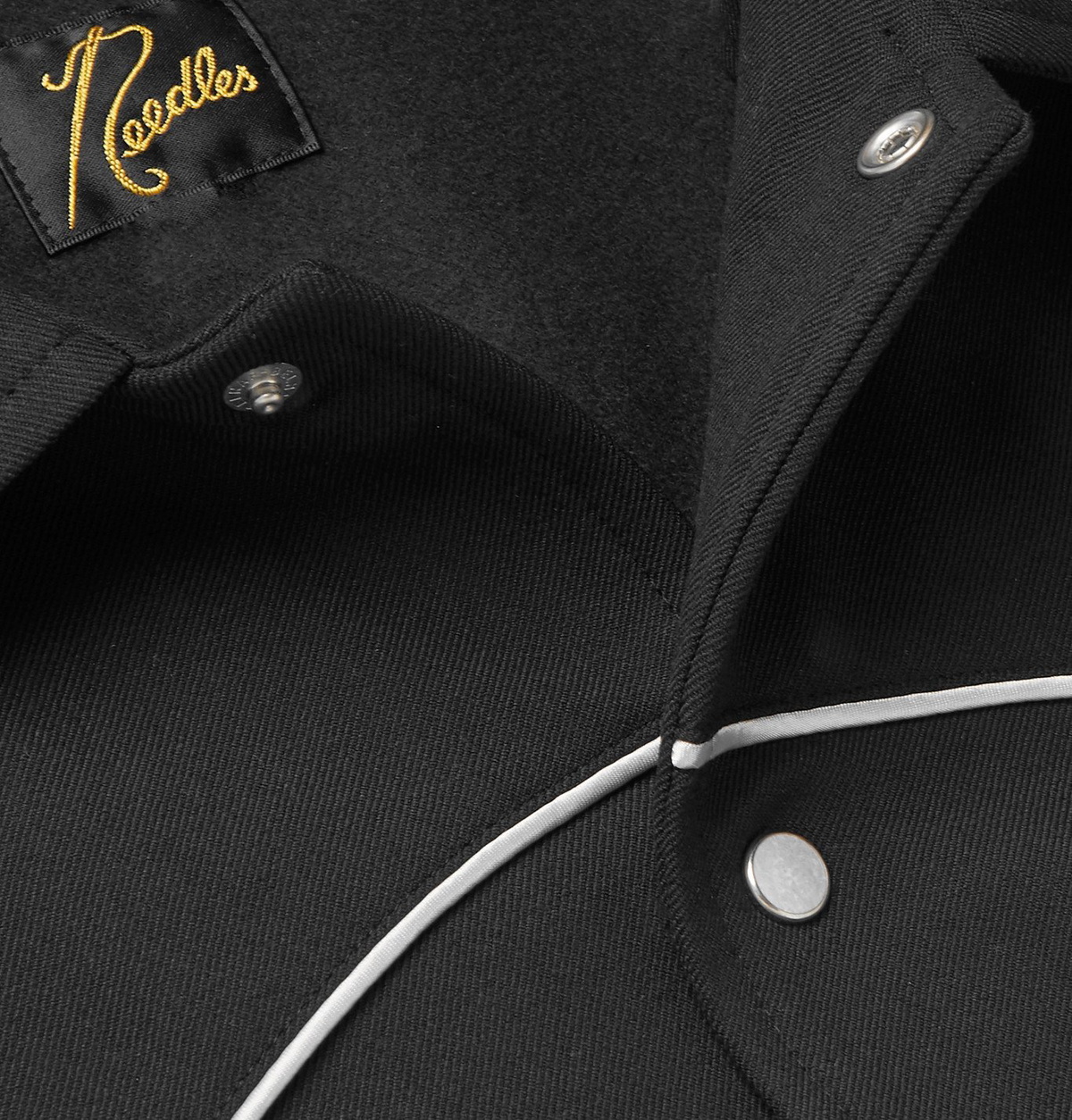 Needles - Logo-Embroidered Piped Twill Jacket - Black Needles