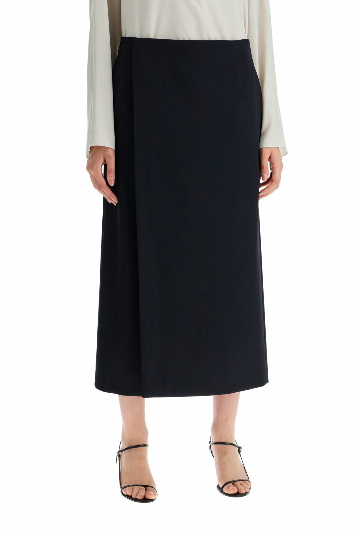 THE ROW kavi wrap skirt with pockets Blue The Row