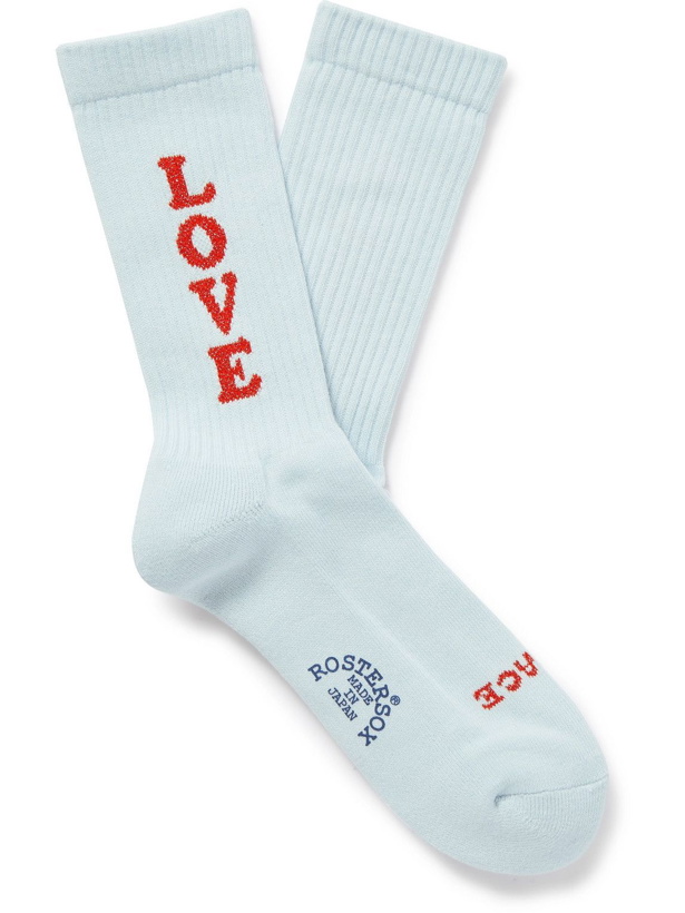 Photo: Rostersox - Love Metallic Intarsia Cotton-Blend Socks