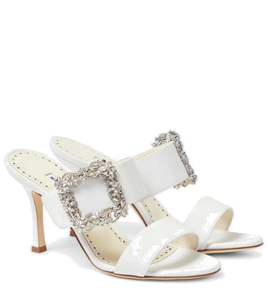 LEVA, White Nappa Leather Sandals