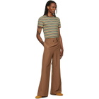 Marni Green Cotton Fine Stripes T-shirt