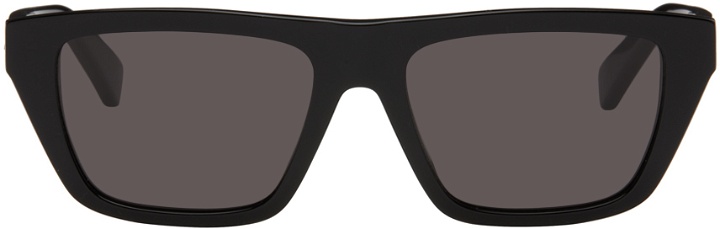 Photo: Bottega Veneta Black Rectangular Sunglasses