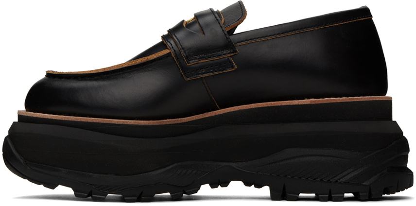 sacai Black Platform Loafers