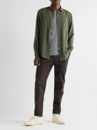 Massimo Alba - Genova Brushed-Twill Shirt - Green