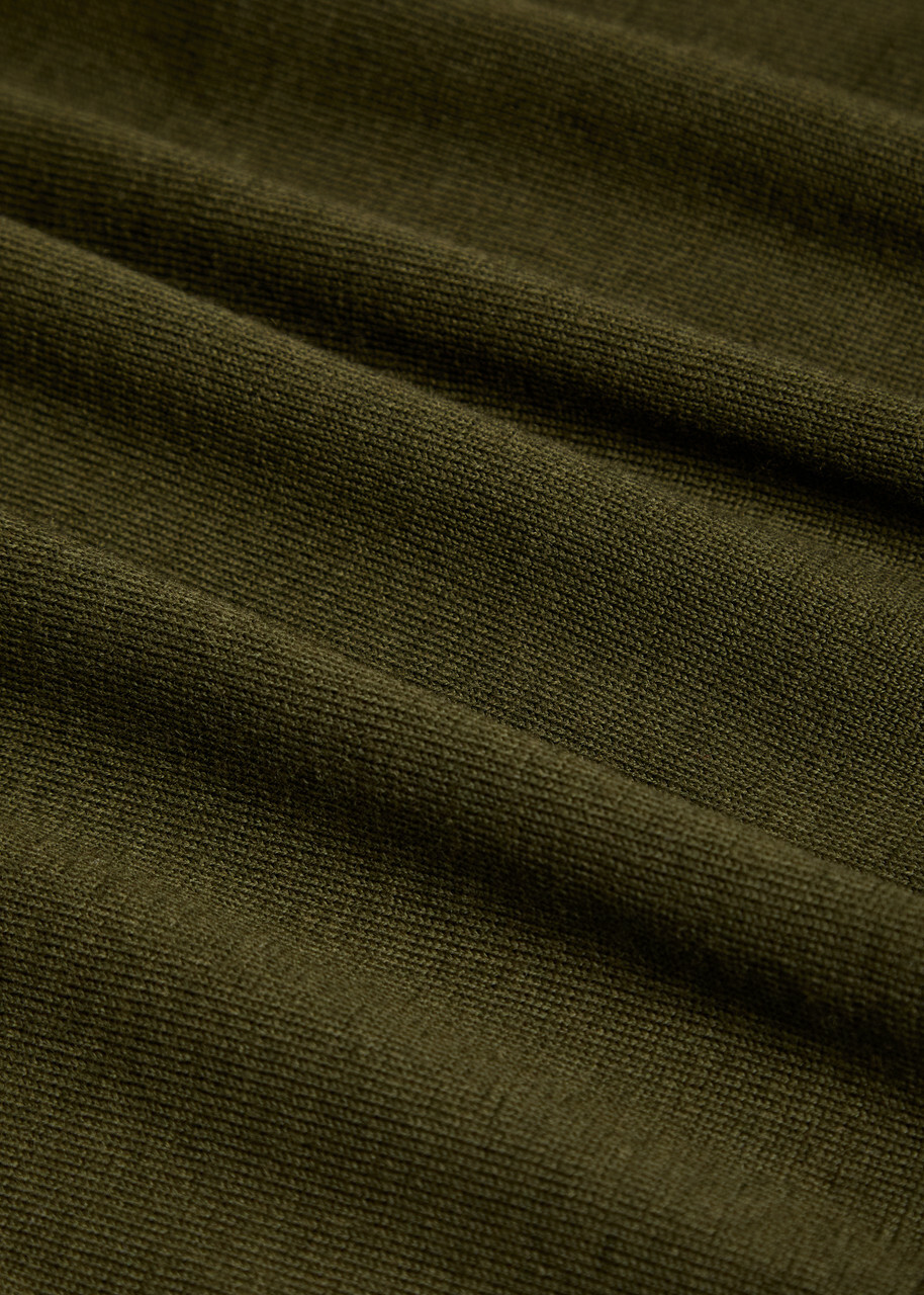 Officine Générale Knit Merino Wool Jumper Khaki