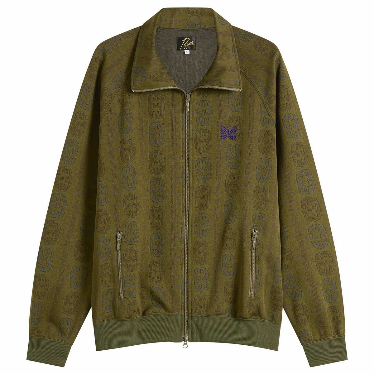 Needles Men's Velour RC Track Jacket in Brick Needles