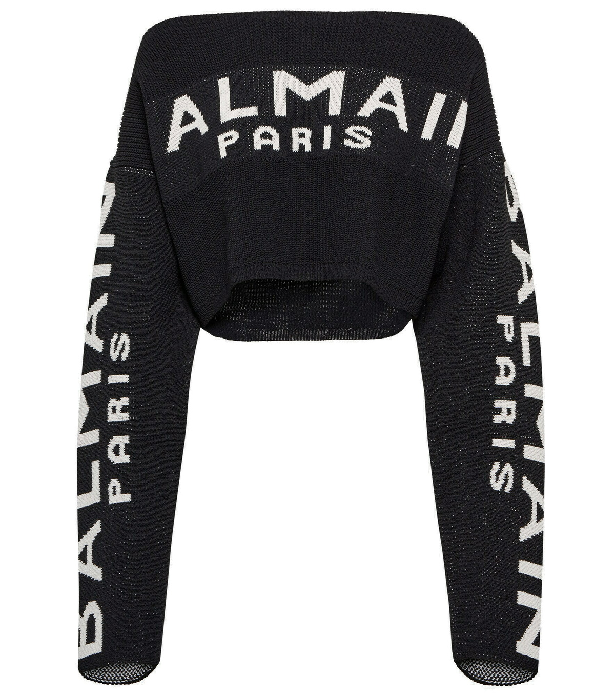 Balmain - Off-shoulder wool-blend sweater Balmain