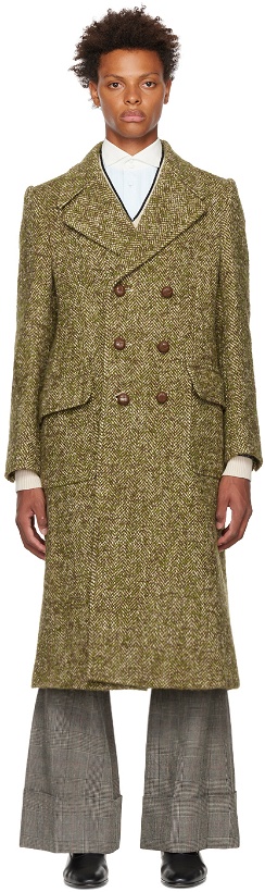 Photo: Gucci Green Double-Breasted Coat