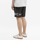 Givenchy Men's Logo Long Swim Short in Black/White