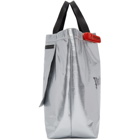 Palm Angels Silver Logo Shopper Tote