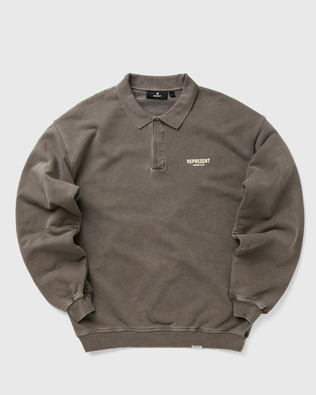 Represent Represent Owners Club Ls Polo Sweat Grey Polos