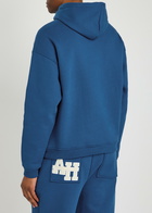 Annie Hood College Hooded Cotton Sweatshirt Navy