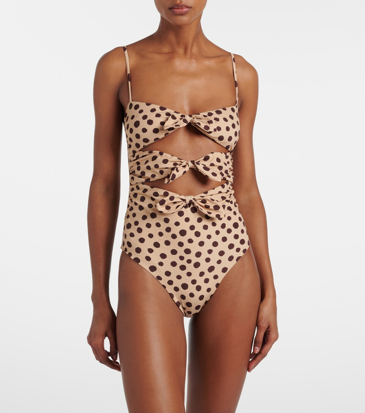 Valentino Polka-dot cutout swimsuit