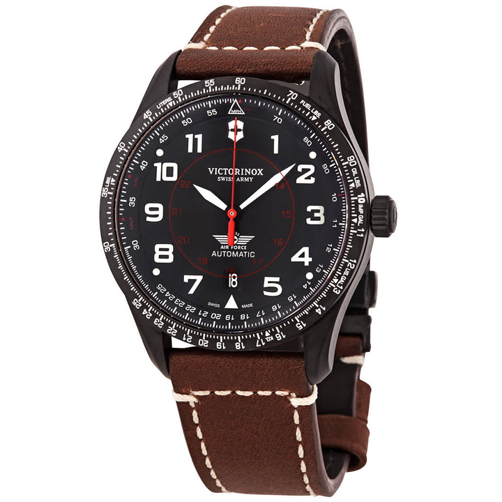 Photo: Victorinox Airboss Automatic Black Dial Mens Watch 241886
