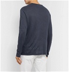Officine Generale - Garment-Dyed Linen T-Shirt - Blue