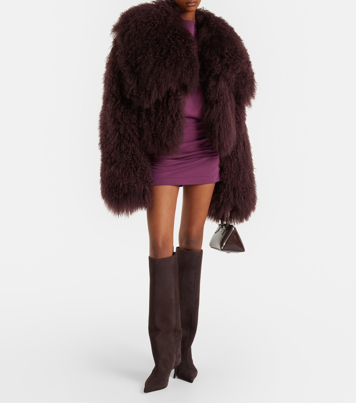 The Attico Lea 65 suede knee-high boots