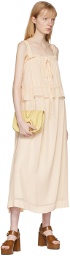 See by Chloé Pink Tiered Tank Mid-Length Dress