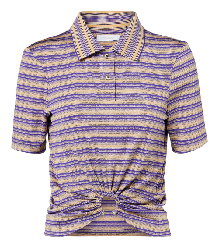 Photo: Rabanne Cutout gathered striped crêpe top