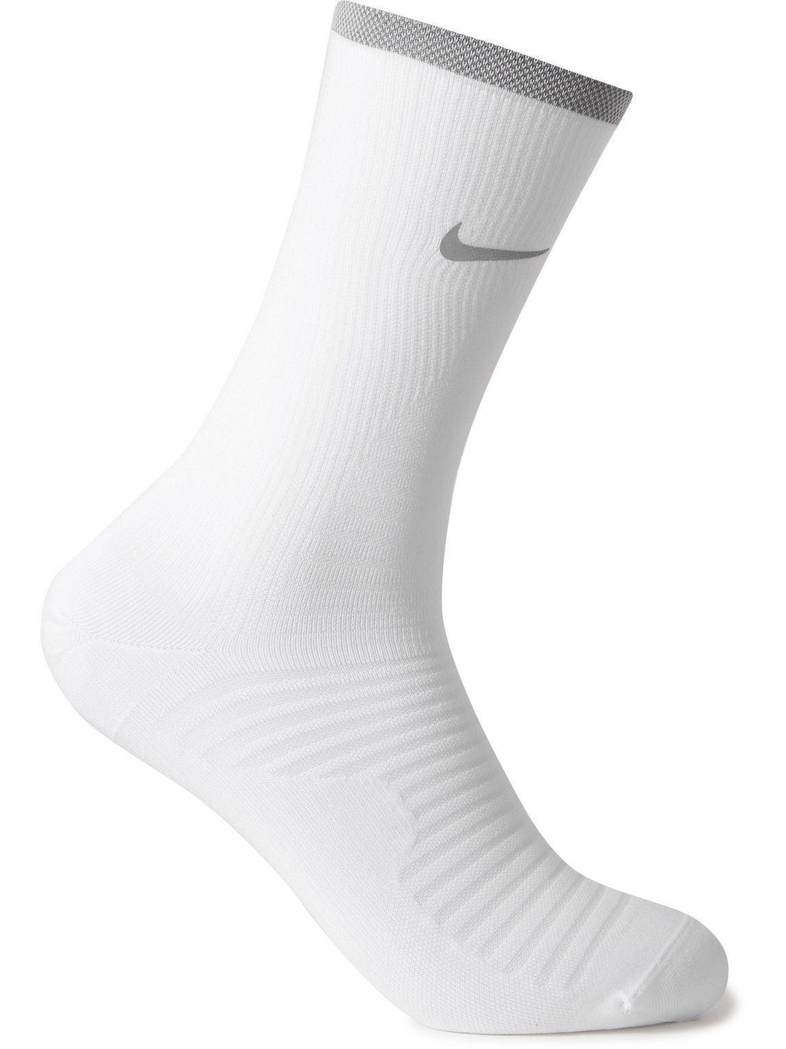 Photo: Nike Running - Spark Lightweight Stretch-Knit Socks - White - US 6