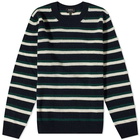 A.P.C. Men's Antony Stripe Knit in Dark Navy