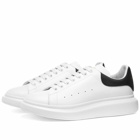 Alexander McQueen Men's Heel Tab Wedge Sole Sneakers in White/Black