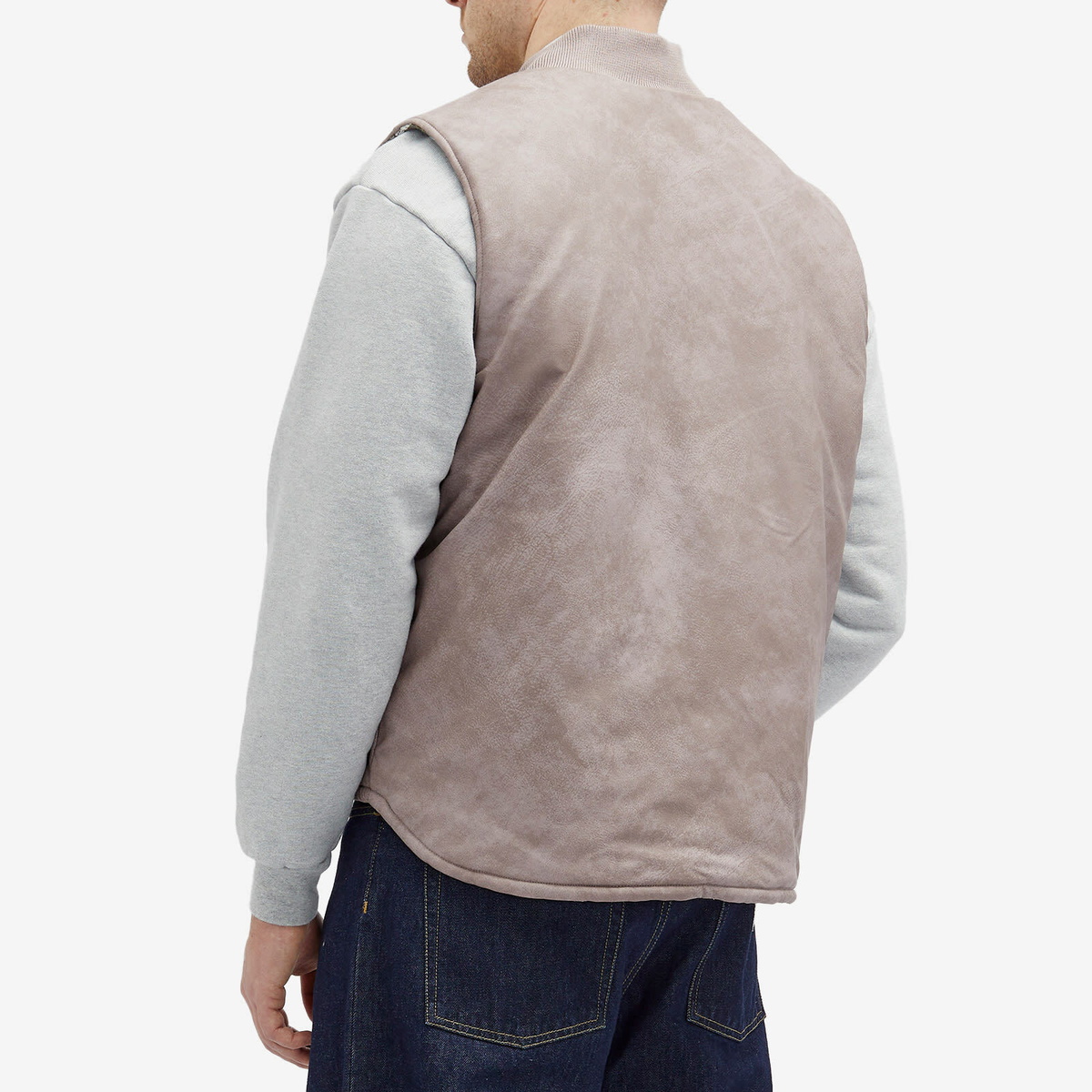 Pleasures Men's Horns Reversible Vest in Mauve