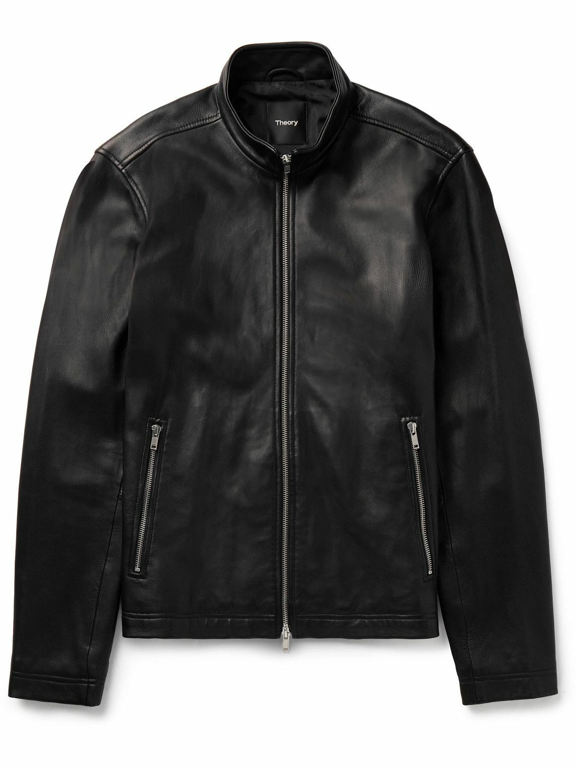 Photo: Theory - Morvek Slim-Fit Leather Jacket - Black
