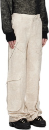 HELIOT EMIL Off-White Punctured Cargo Pants