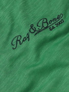 Rag & Bone - Varsity Flame Logo-Embroidered Cotton-Jersey T-Shirt - Green