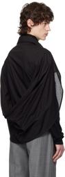 AARON ESH Black Open Arm Shirt
