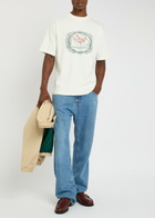 DRÔLE DE Monsieur Le Tshirt Plateau Printed Cotton T-shirt Off White
