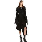 Marques Almeida Black Denim Off-the-Shoulder Jacket