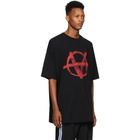 VETEMENTS Black and Red Anarchy T-Shirt