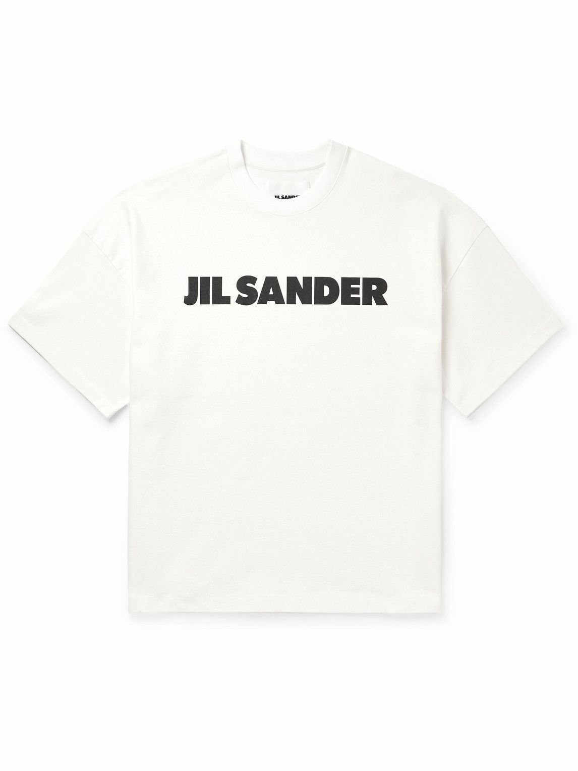 Jil Sander - Logo-Print Cotton-Jersey T-Shirt - White Jil Sander
