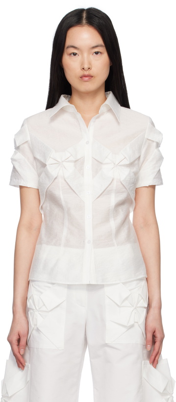 Photo: J.Kim White Smocked Flower Shirt