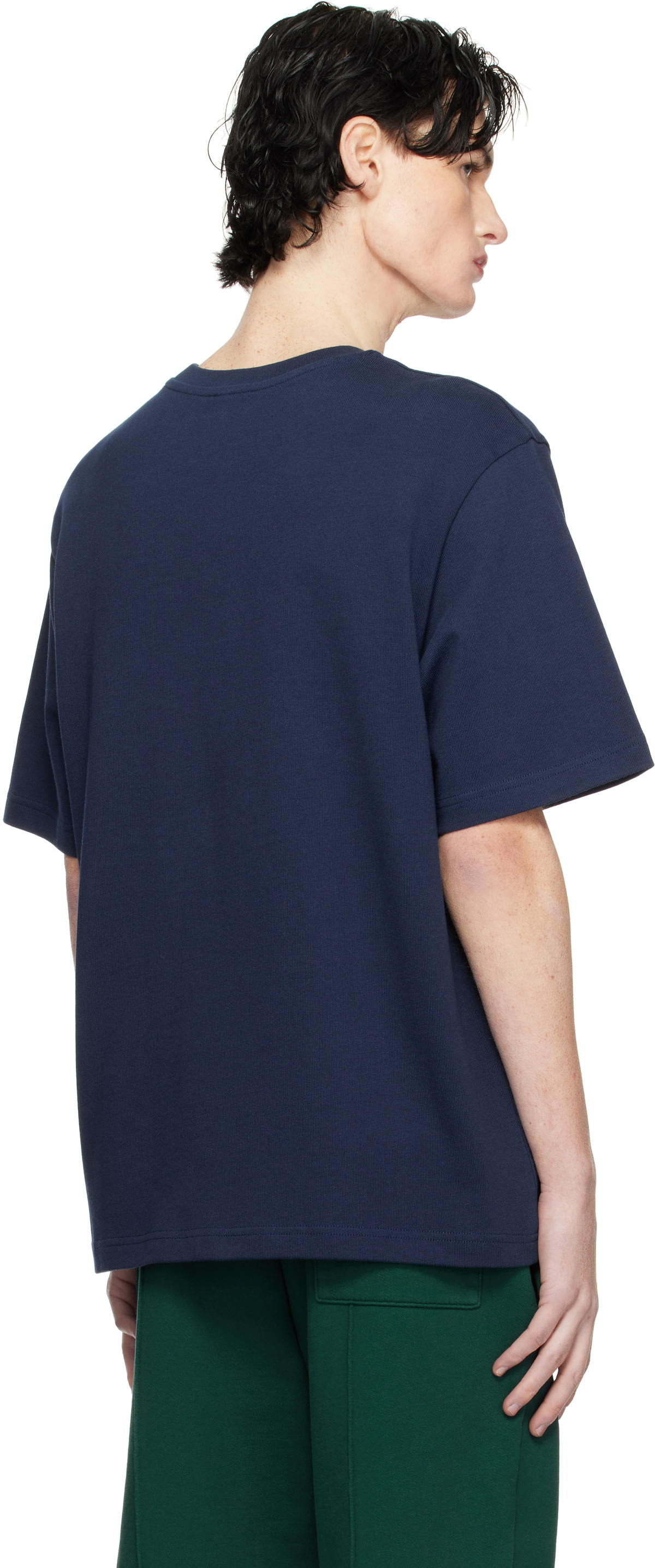 【関税込み】Casablanca ネイビー Fibonacci パッチ Tシャツ Casablanca Navy Fibonacci Patch T-shirt Casablanca