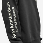 New Amsterdam Surf Association Men's Logo Crew Sweat in Black/White